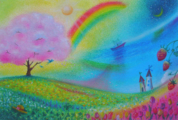 《花鳥春鳥》  27cm x 18cm 【sold out】　