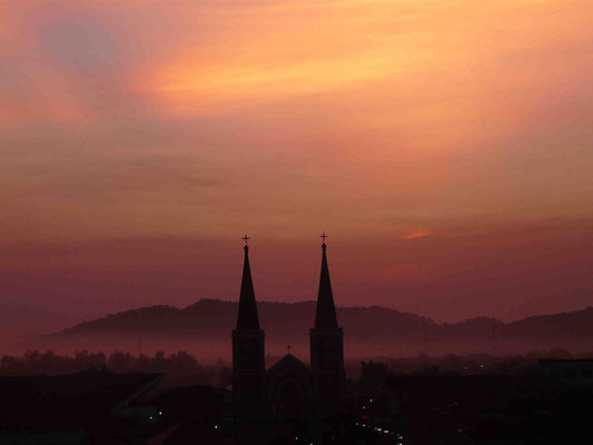 Sunrise over Chanthaburi, Thailand