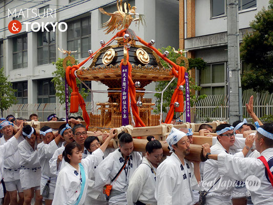 〈深川神明宮例大祭〉神輿連合渡御　六番: 森下四丁目 ＠2018.08.12　fkg18_005