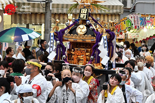 〈八重垣神社祇園祭〉女神連合輿渡御：田町区 @2022.08.04