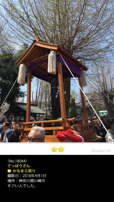 てっぽうさん：かなまら祭り, 2018年4月1日, 神奈川県川崎市