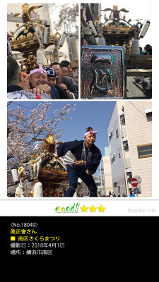 眞正會さん：南区さくらまつり, 2018年4月1日, 横浜市南区