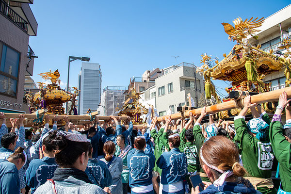 〈U23_039〉cubikさん：牛嶋神社大祭<br>撮影日：2023年9月17日<br>場所：墨田区<br>午後はきれいな青空になりました。