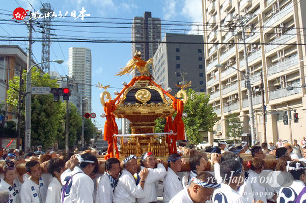 〈深川神明宮例大祭〉神輿連合渡御　二番: 森下四丁目 ＠2012.08.19