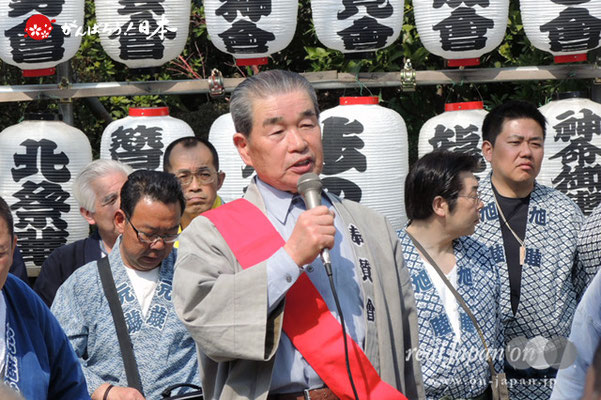 塚越稲荷神社奉賛会：会長 高橋慶助 氏