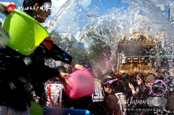 〈深川神明宮例大祭〉神輿連合渡御　三番: 森下五丁目 ＠2012.08.19