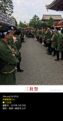 伊藤雅博さん：三社祭 ,2019年5月19日