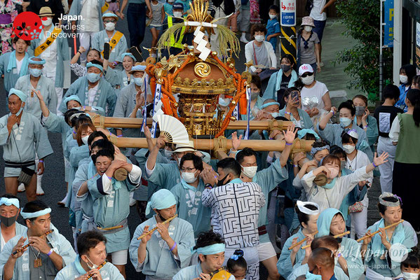 〈八重垣神社祇園祭〉神輿連合渡御：下出羽区 @2022.08.05