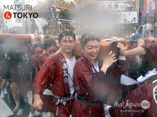 〈深川神明宮例大祭〉神輿連合渡御　五番: 森下三丁目 ＠2018.08.12　fkg18_020