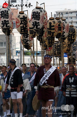 素盞雄神社・天王祭〈本社大神輿巡行・地元高張提灯〉 ＠2012.06.03