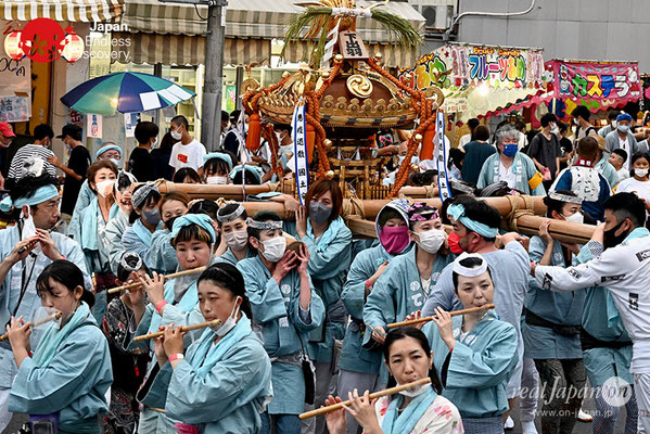 〈八重垣神社祇園祭〉女神連合輿渡御：下出羽区 @2022.08.04