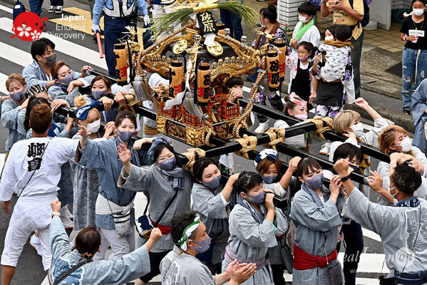 〈八重垣神社祇園祭〉女神連合輿渡御：砂原区 @2022.08.04