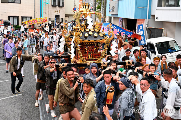 〈八重垣神社祇園祭〉十町神輿連合宮入渡御：砂原区 @2024.08.05