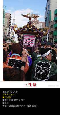 なますてさん：三社祭 ,2019年5月19日,西浅一