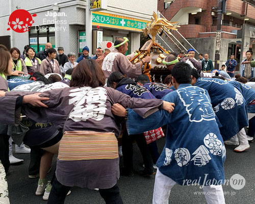 福樹會・設立一周年記念神輿渡御, 平成29年12月16日, 千葉県浦安市, 地ずり, 地スリ