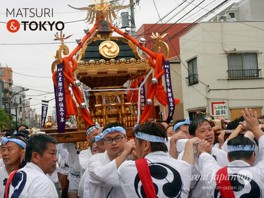 〈深川神明宮例大祭〉神輿連合渡御　六番: 森下四丁目 ＠2018.08.12　fkg18_007