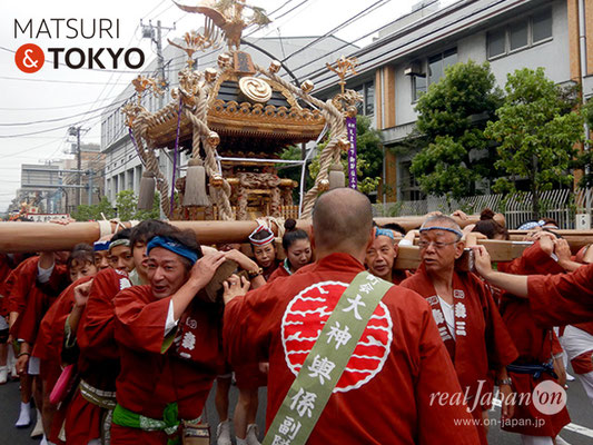 〈深川神明宮例大祭〉神輿連合渡御　五番: 森下三丁目 ＠2018.08.12　fkg18_004