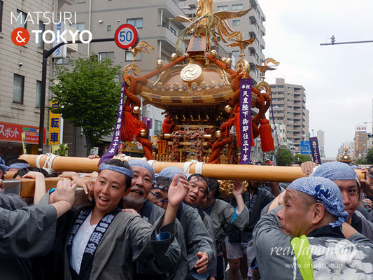 〈深川神明宮例大祭〉神輿連合渡御　三番: 森下二丁目 ＠2018.08.12　fkg18_018