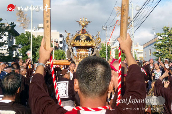 〈深川神明宮例大祭〉神輿連合渡御　三番: 森下五丁目 ＠2012.08.19