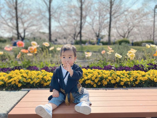 ＜s20-180＞あやみさん：桜とお花／4月4日／荒子川公園