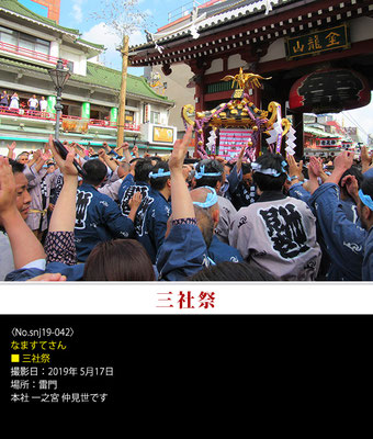 なますてさん：三社祭 ,2019年5月19日,雷門