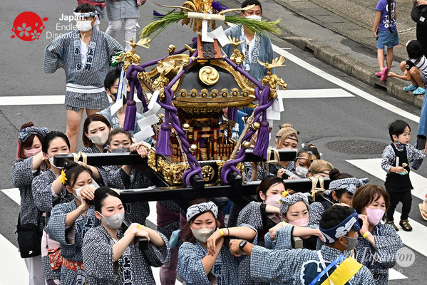 〈八重垣神社祇園祭〉女神連合輿渡御：上出羽区 @2022.08.04