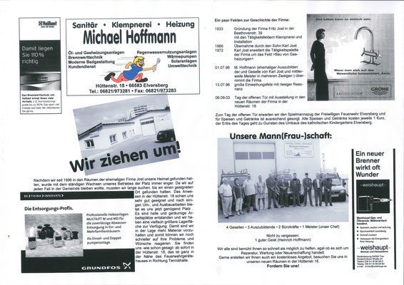 Bericht über den Umzug in das neue Firmengebäude in "Unser Echo" 2003