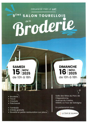 Salon de broderie - LAT - Lyon - La tour de Salvany - Au fil de l’Yères