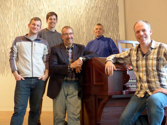 From left to right: Steven Grigoletti, Caleb Cassidy, Jeff Weiler, Peder Sandgaard, Bernhard Ruchti