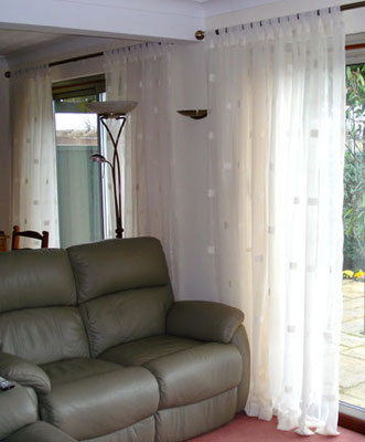 Voile tab top curtains