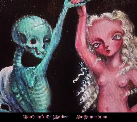 2016  Death and the Maiden  / F12size / oil painting 　好きな題材