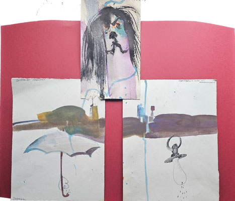 Mischtechnik auf Papier 55 x 55 cm - 1100 Sfr. 