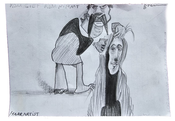 ROM GIBT   ROM NIMMT - Bleistift auf Papier - 11x15 cm