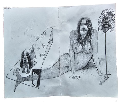 Bleistift auf Papier 20 x 15 cm - 600 Sfr. 