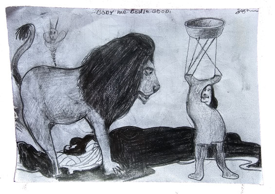 Body me Bodie GoodI - Bleistift auf Papier - 11x15 cm