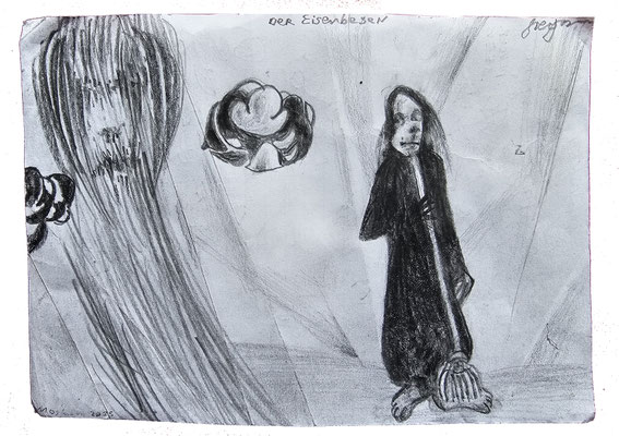 Der Eisenbesen - Bleistift auf Papier - 11x15 cm