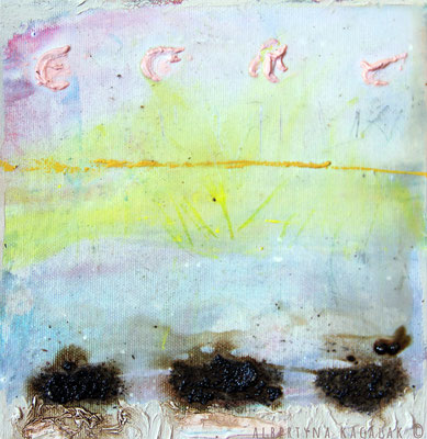 After the rain, 20x20cm, oil, resin on canvas, 2014, not available