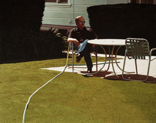  Robert Bechtle, Santa Barbara Patio, 1983, Acryl auf Leinwand, 122 x 150 cm, Privatsammlung © Robert Bechtle and Whitney Chadwick Trust Courtesy of the Robert Bechtle and Whitney Chadwick, Foto: Norbert Miguletz