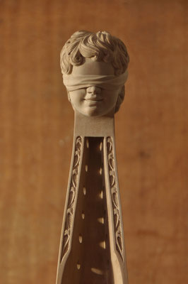 blind folded cupid, front view - violworks