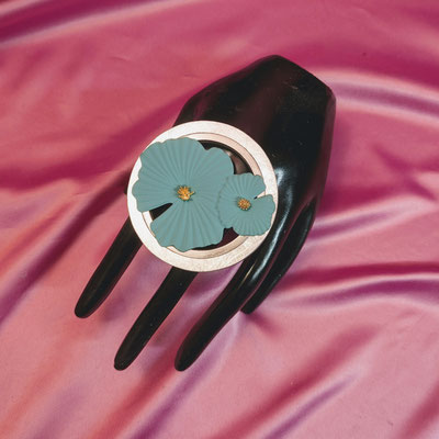Bild 30, Ringe  -  Ring türkise Blume 45 €, gibts auch in pink