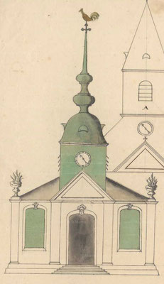 Eglise de Saint-Mard-sur-le-Mont 1773 - élévation - Archives départementales de la Marne cote G666