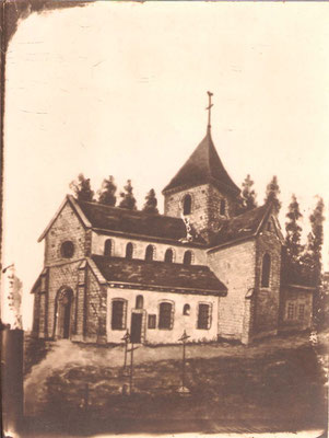 Eglise de Pocancy - photographie prise avant la construction du nouveau clocher (avant 1904)