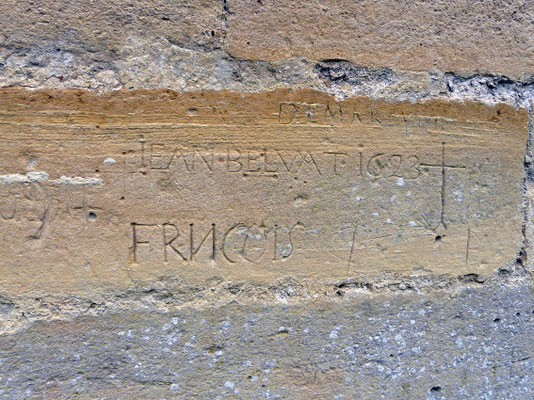Eglise Saint Rémy de Nettancourt - Graffiti - Jean Belvat François 1623