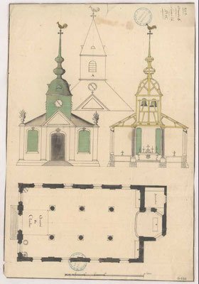 Eglise de Saint-Mard-sur-le-Mont 1773 - Archives départementales de la Marne cote G666