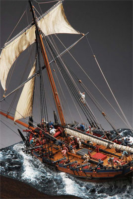 32-32 アラート H.M.Cutter ALERT　　年代：    1777年  製作者：  白井一信　Kazunobu Shirai  製作期間：1年      ジオラマ