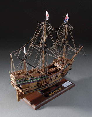 36-3 ゴールデン・ハインド  GOLDEN HIND　　1577年  イギリス  1/53| キット マモリ社（C.Mamoli）  中山 寅男　Torao Nakayama