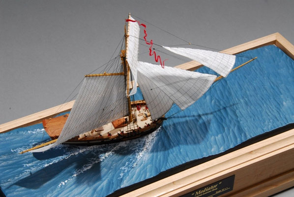 34-60 Mediater-Colonial American Sloop　　国　籍   nationality     アメリカ 建造年  age     1742 縮　尺   scale   1/192 製作方法 kit or scratchbuilt     自作  製 作： ガス・アガスチン　Gus Agustin