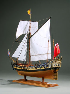 34-15　チャールズ･ロイヤル・ヨット Charles Royal Yacht　 国　籍   nationality     イギリス 建造年  age   1674 縮　尺   scale  1/64  製作方法 kit 製 作：石渡　明敏　 Akitoshi Ishiwata　