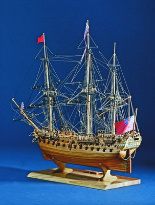 ベローナ　　HMS BELLONA    年代  　1760  　  船籍  イギリス　　 縮尺 1/100     キットメーカー　コーレル　COREL     製作者  中塚　裕　 Yutaka Nakatsuka