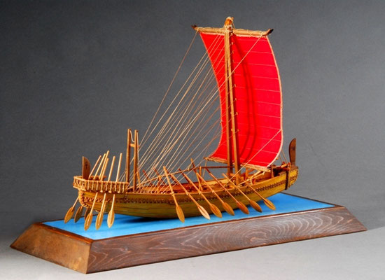 34-2 ファラオの船 Pharaoh's Ship  年代　BC2700  エジプト 縮尺  1/50 製作方法  キット  高橋　宏　Hiroshi Takahashi